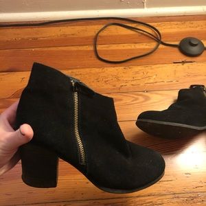 Urban outfitters black suede booties
